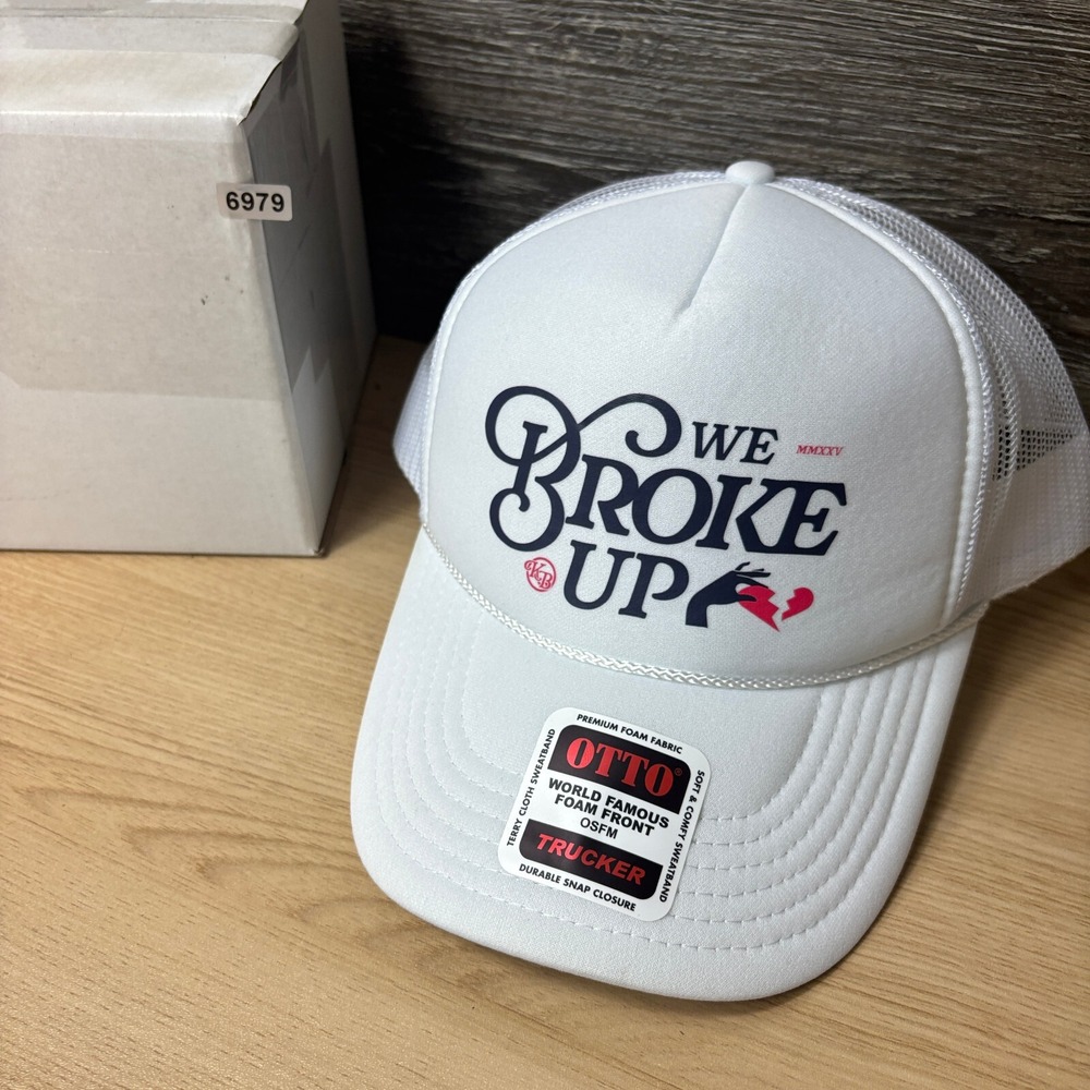We Broke Up Hat Cap Snap Back White Rope Trucker Otto - Picture 9 of 9